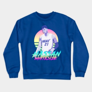 Hassan Whiteside Retro Futuristic Aesthetic Crewneck Sweatshirt